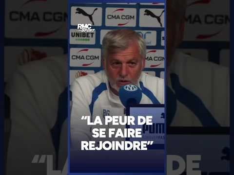 OM : "Il y a une peur d'être rejoints quand on mène au score", reconnaît Genesio
