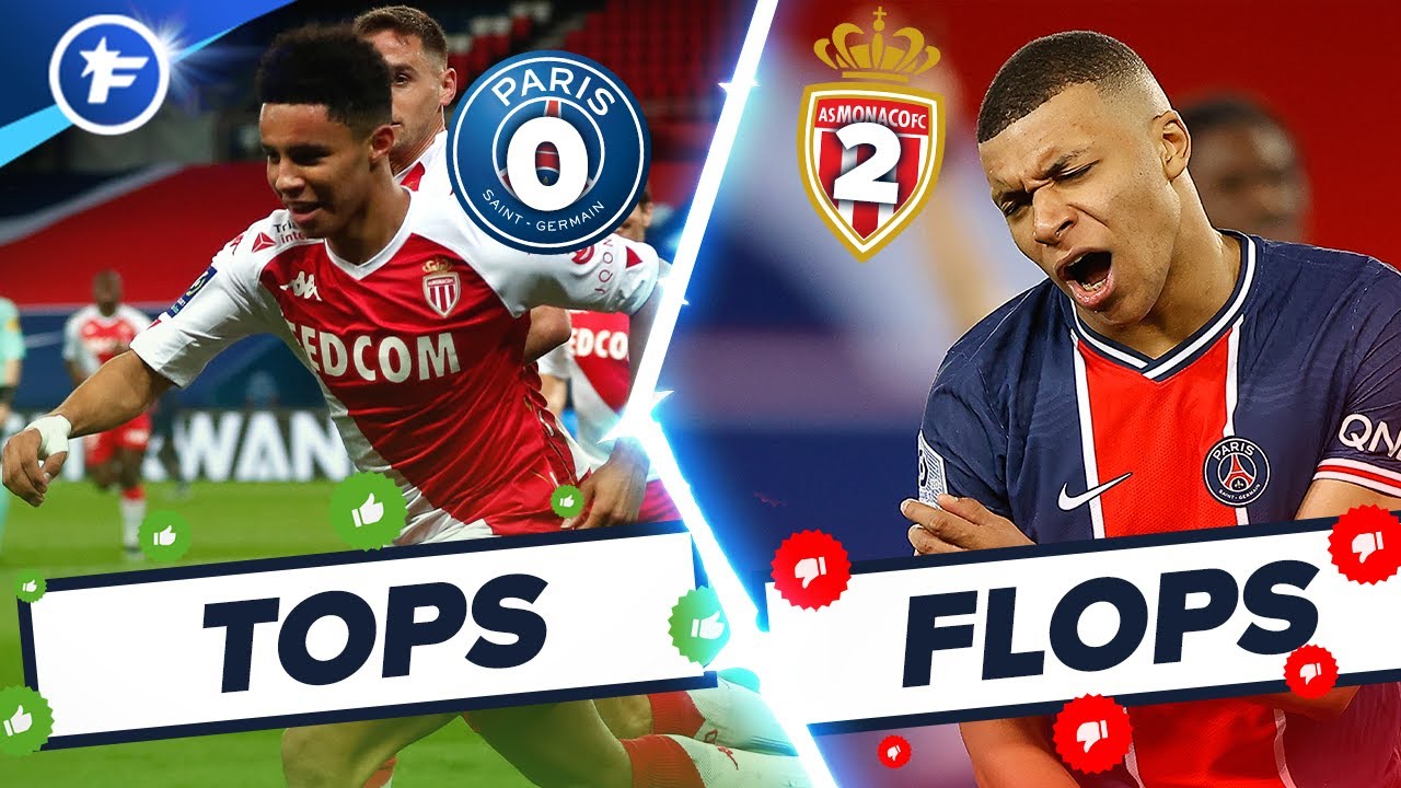 PSG-Monaco (0-2) : Mbappé redescend de son nuage, Sofiane Diop impressionne | Tops et Flops