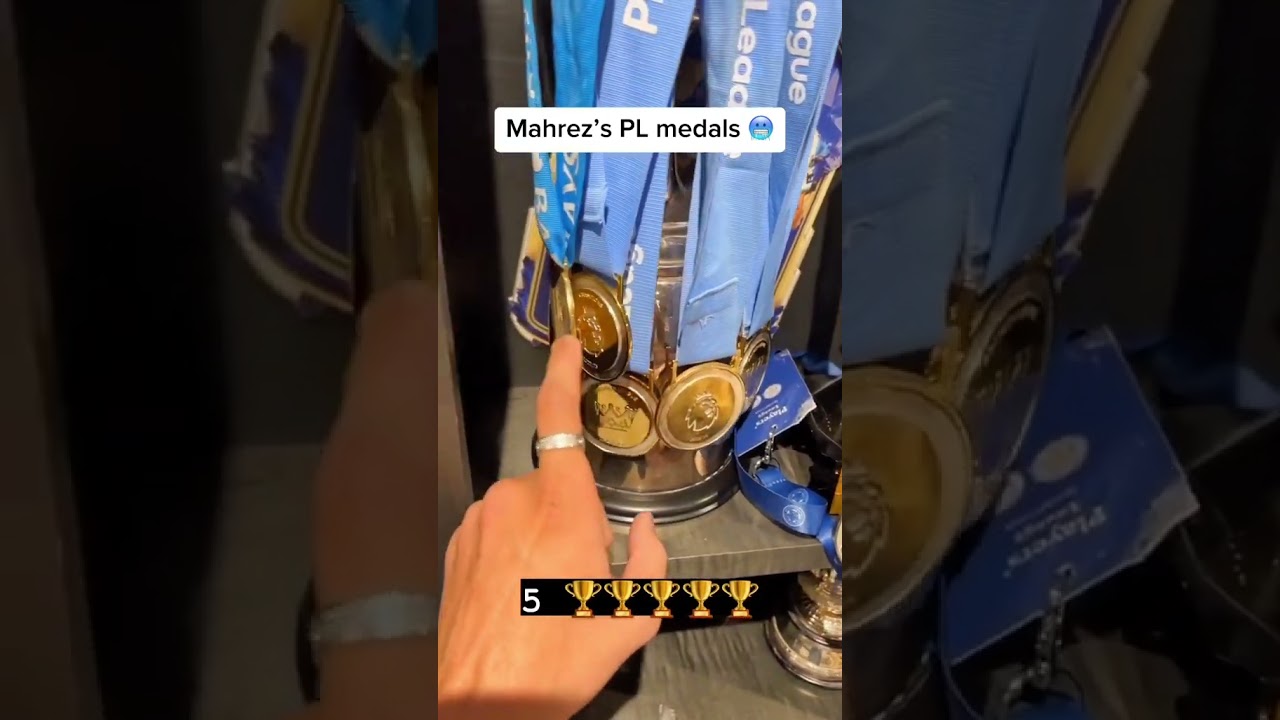 riyad mahrez fléchissant ses médailles de premier league 🥇(via riyadmahrez26.7/ig) #shorts