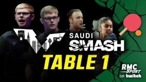 ecris un titre de vidéo en français à partir de celui ci : tennis de table – wtt saudi smash (jeddah) : main draw jour 2 – table 1